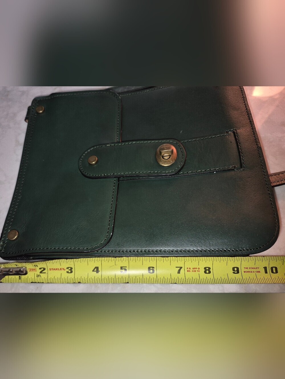 Anonimo Florentine Crossbody, Genuine Leather, Hunter Green - Picture 5 of 10